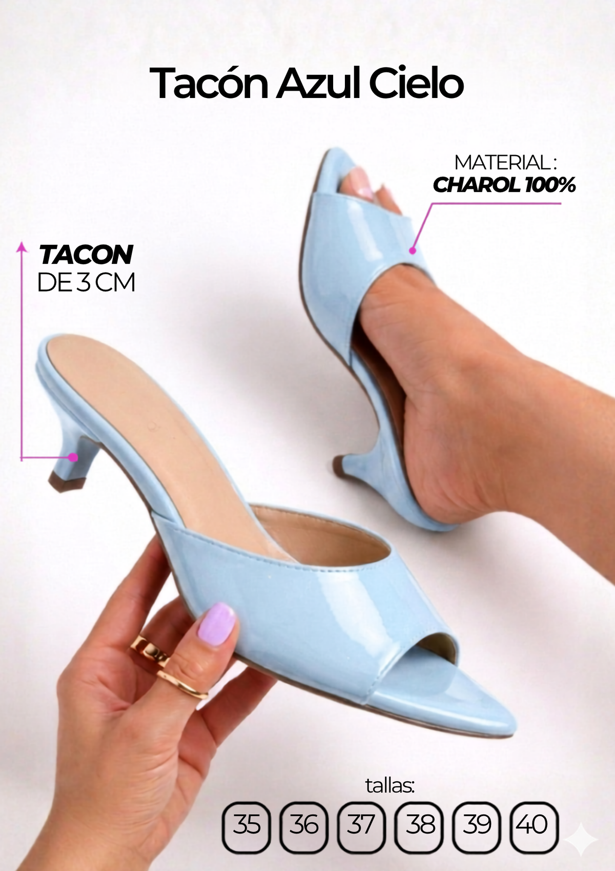 Tacón Bajo Luxury 2,5 Cm