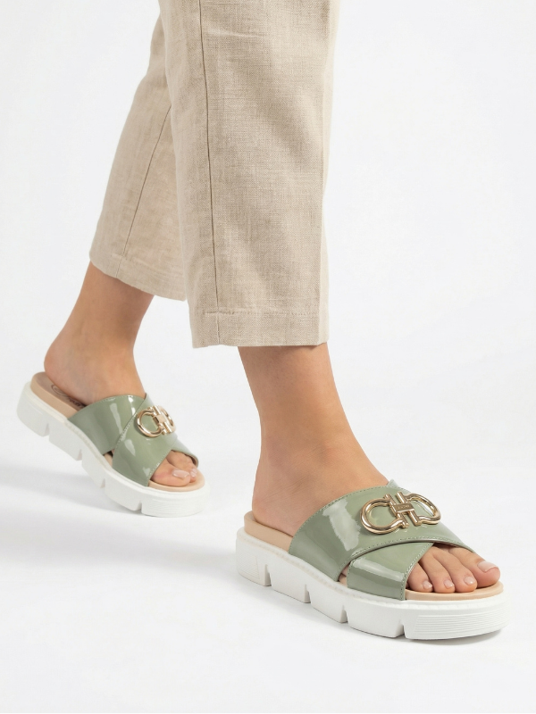 Sandalia Aura Verde 7049